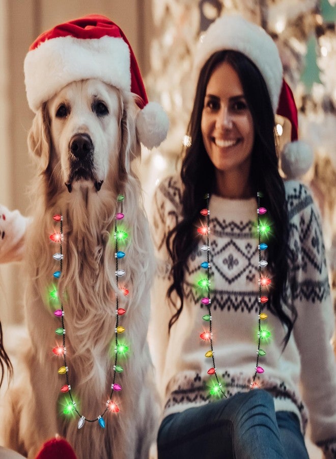 Traplace 9PCS Christmas Light Necklace Light up, 3 Modes Christmas Party Favors, Wearable Christmas Lights with 8 Colorful Bulbs, Xmas Lights Necklace for Ugly Sweater Party Supplies Christmas Party Favors - Image 2